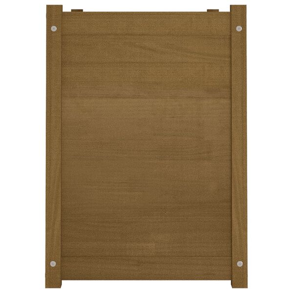 vidaXL Vaso/floreira de jardim 100x50x70 cm pinho maciço castanho-mel