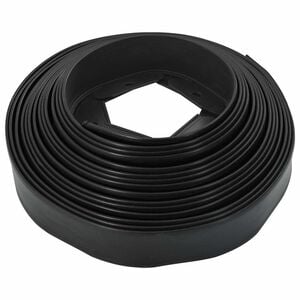 vidaXL Delimitadores de relvado Preto 3000 x 4 x 5 cm Pl&aacute;stico
