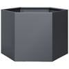 vidaXL Vaso/floreira de jardim hexagonal 69x60x45 cm a&ccedil;o antracite