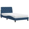 vidaXL Cama com colch&atilde;o 100x200 cm tecido azul
