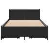vidaXL Estrutura de cama c/ gavetas 90x200 cm derivados madeira preto