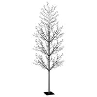 vidaXL Árvore de Natal 1200 LED flor cerejeira luz branco quente 400cm