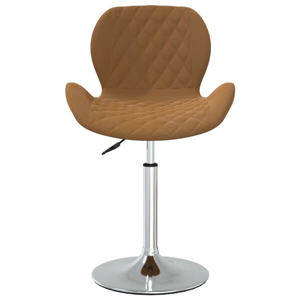 vidaXL Banco de bar veludo castanho