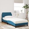 vidaXL Cama com colch&atilde;o Dover 90x200 cm veludo azul