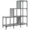 vidaXL Estante 92x30x102 cm derivados de madeira e metal cinza sonoma