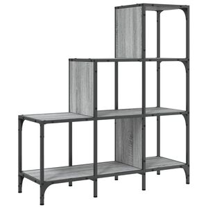 vidaXL Estante 92x30x102 cm derivados de madeira e metal cinza sonoma