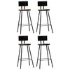 vidaXL Bancos de bar 4 pcs madeira recuperada maci&ccedil;a