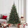 vidaXL &Aacute;rvore de Natal Artificial Verde 180 cm PVC, Metal e Pl&aacute;stico
