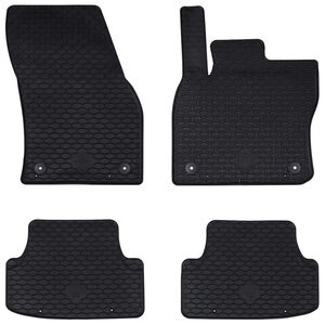 vidaXL Tapete de carro 4 pcs Preto Borracha