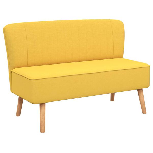 vidaXL Sofá de tecido 117x55,5x77 cm amarelo