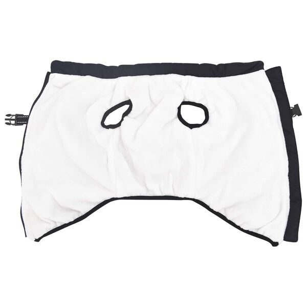 vidaXL Casaco para C&atilde;es com arn&ecirc;s Azul Marinho 3XL Velo e Poli&eacute;ster