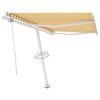 vidaXL Toldo autom&aacute;tico independente 350x250 cm amarelo e branco