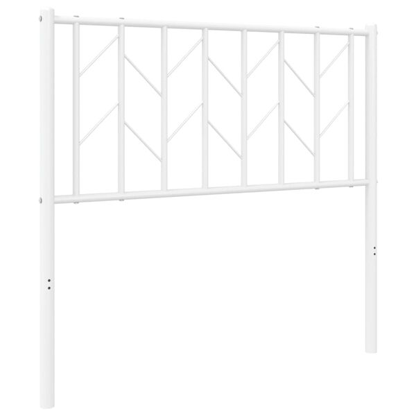 vidaXL Cabeceira de substitui&ccedil;&atilde;o 90 cm metal branco