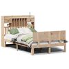 vidaXL Cama com estante sem colch&atilde;o 135x190 cm pinho maci&ccedil;o