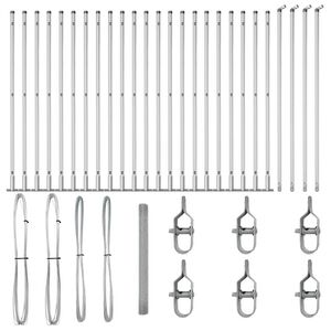 vidaXL Poste de Cerca Prateado