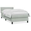 vidaXL Cama com molas/colch&atilde;o 100x220 cm veludo cinza-claro