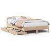 vidaXL Cama sem colch&atilde;o 135x190 cm madeira de pinho maci&ccedil;a