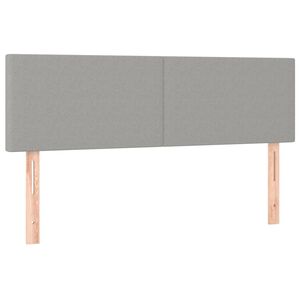 vidaXL Cabeceiras cinzento-claro 144x5x78/88 cm tecido