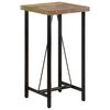 vidaXL Mesa de bar 55x55x107 cm madeira recuperada maci&ccedil;a e ferro