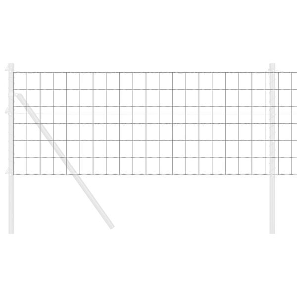 vidaXL Cerca Euro Cinzeto 0,4 x 50 m Ferro revestido de PVC