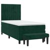vidaXL Cama com molas/colch&atilde;o 90x200 cm veludo verde-escuro