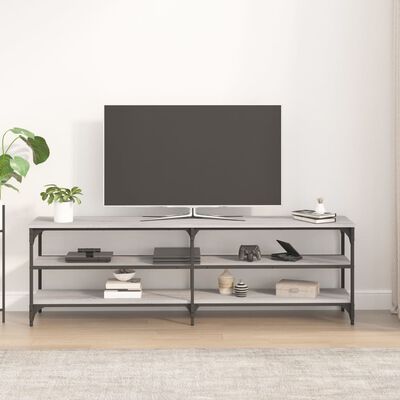 vidaXL Móvel para TV 160x30x50 cm derivados de madeira cinzento sonoma