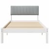 vidaXL Estrutura da cama Branco e cinza claro 90 x 200 cm