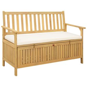 vidaXL Banco de arruma&ccedil;&atilde;o com almofada com porta 120 x 63 x 84 cm