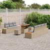 vidaXL Conjunto de Sof&aacute; de Jardim 10 pcs Bege Rattan Sint&eacute;tico