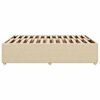 vidaXL Estrutura de cama sem colch&atilde;o 160x200 cm tecido cor creme