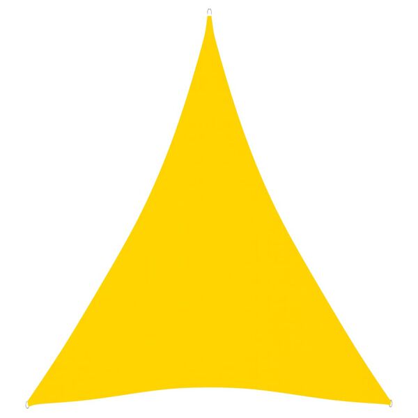 vidaXL Para-sol estilo vela tecido oxford triangular 4x5x5 m amarelo