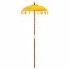 vidaXL Parasol Balin&ecirc;s com Base Amarelo 95 x 95 x 260 cm