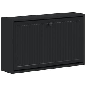 vidaXL Arm&aacute;rio de Sapatos de Parede EDE 71 x 17 x 43 cm Preto