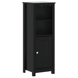 vidaXL M&oacute;vel de casa de banho BERG 40x34x110 cm pinho maci&ccedil;o preto
