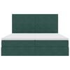 vidaXL Cama com Armazenamento Verde Escuro 200 x 200 cm Veludo