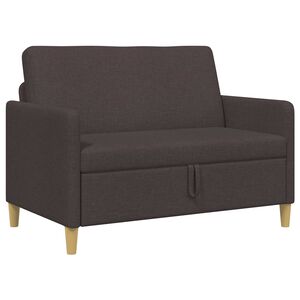 vidaXL Sofa com Armazenamento Marrom Escuro 122 x 78 x 87 cm Poli&eacute;ster