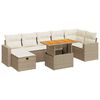 vidaXL 5 pcs conj. sof&aacute;s p/ jardim c/ almofad&otilde;es vime PE/ac&aacute;cia bege