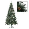 vidaXL &Aacute;rvore Natal artificial pr&eacute;-iluminada c/ bolas 210 cm