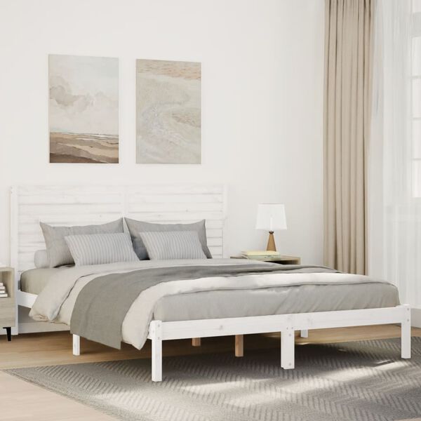 vidaXL Cama extra longa sem colchão 160x220 cm madeira maciça