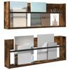vidaXL Estante de Revistas 2 pcs Carvalho Defumado 80 x 12 x 30 cm
