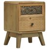 vidaXL Mesa de cabeceira 37x30x51 cm madeira castanho