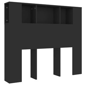 vidaXL Arm&aacute;rio de cabeceira 120x18,5x102,5 cm preto