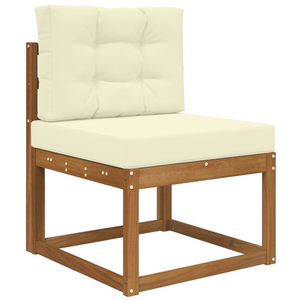 vidaXL Almofada para Sof&aacute; Externo 2 pcs Creme Poli&eacute;ster