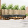 vidaXL Conjunto de Sof&aacute;s para Exterior 9 pcs Natural e Antracite