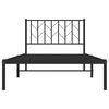 vidaXL Estrutura de cama com cabeceira 100x190 cm metal preto
