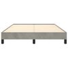 vidaXL Estrutura de cama sem colch&atilde;o 140x190 cm veludo cinzento-claro