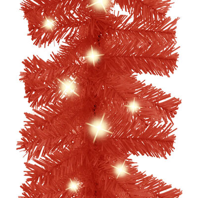 vidaXL Grinalda de Natal com luzes LED 20 m vermelho
