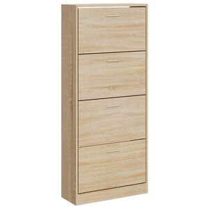 vidaXL Sapateira 63x24x147 cm derivados de madeira carvalho sonoma