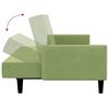 vidaXL Sof&aacute;-cama de 2 lugares veludo verde-claro