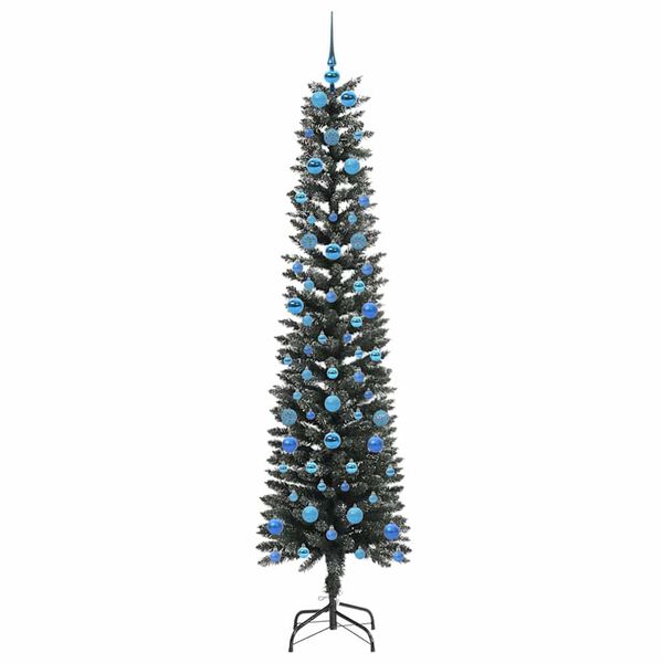 vidaXL &Aacute;rvore de Natal Artificial Verde 210 cm PVC, Pl&aacute;stico e A&ccedil;o